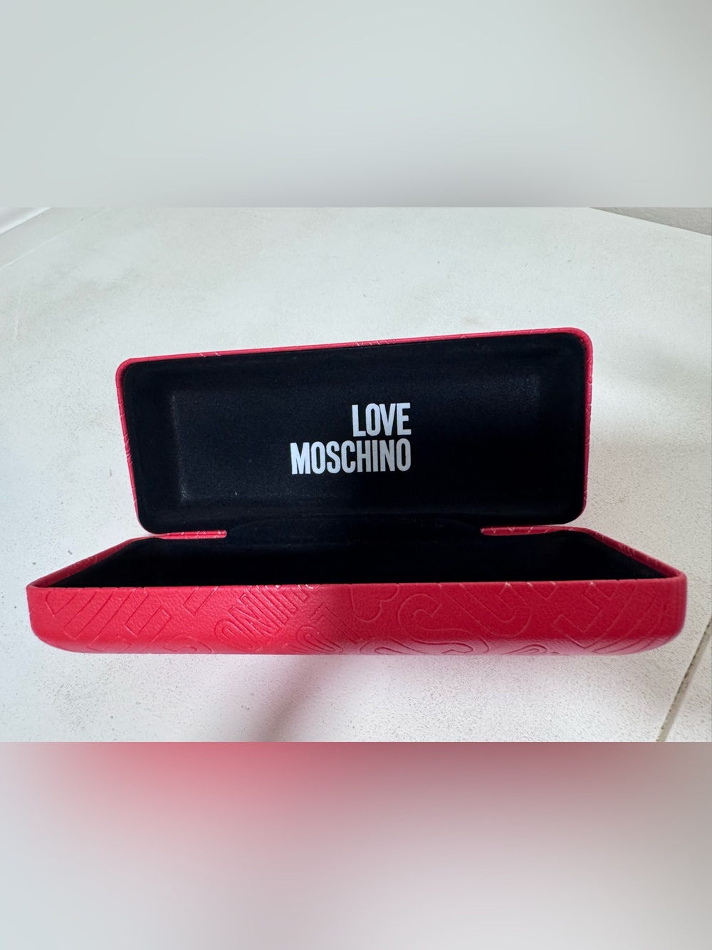 NWOT Love Moschino Sunglasses Eyewear Empty Case Red  Designer New Hard